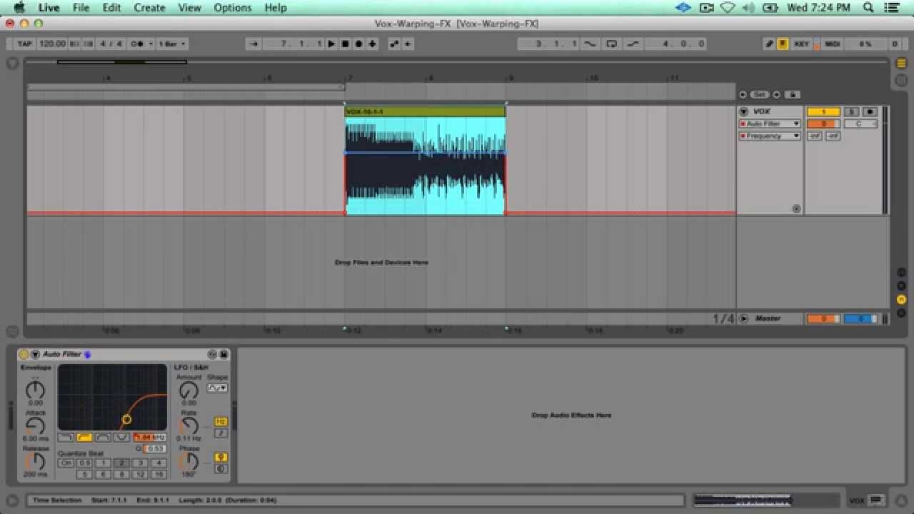 Ableton Live ワーピングによるエフェクト効果